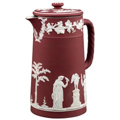 Antique Wedgwood Crimson Covered Jug