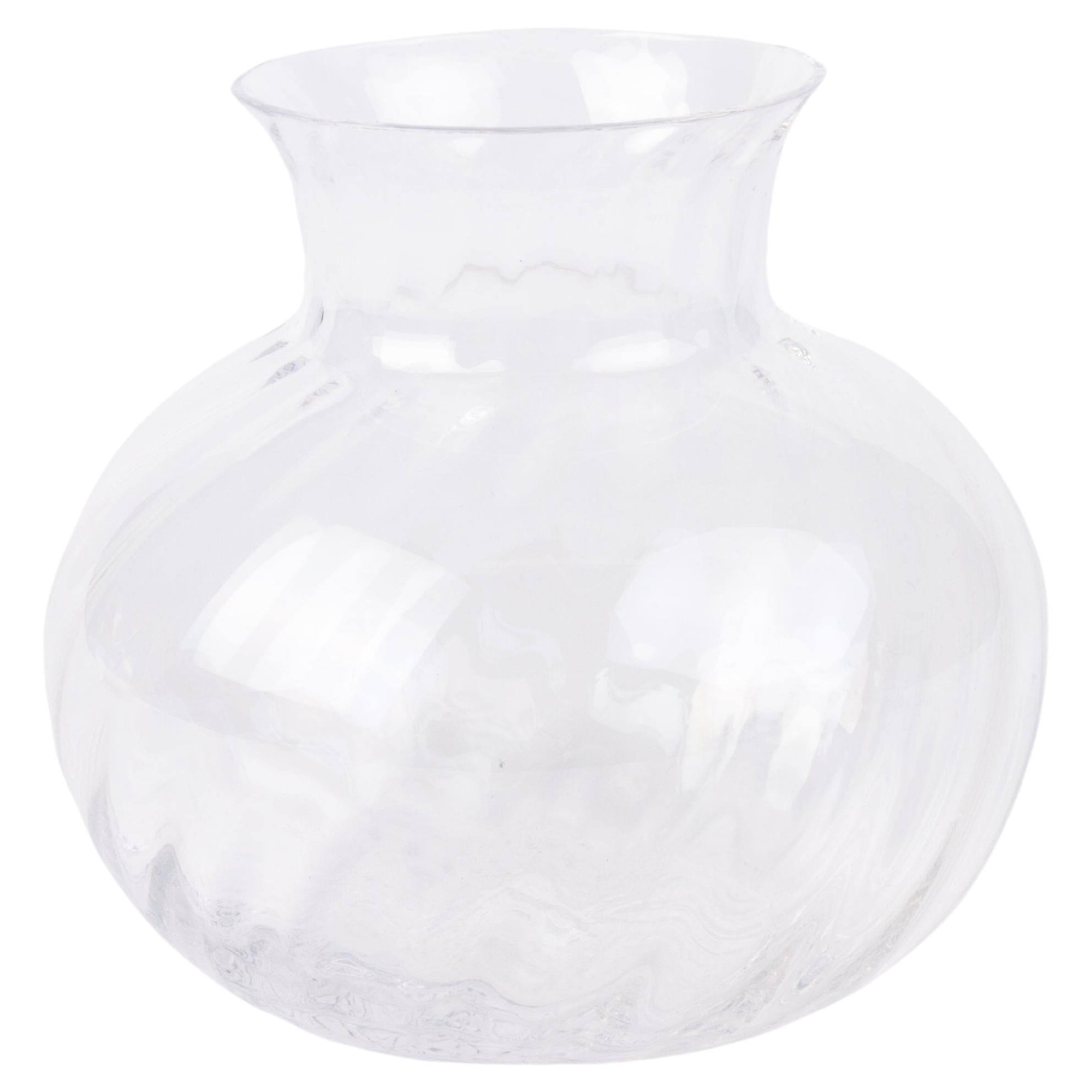Wedgwood Crystal Glass Designer Vase For Sale