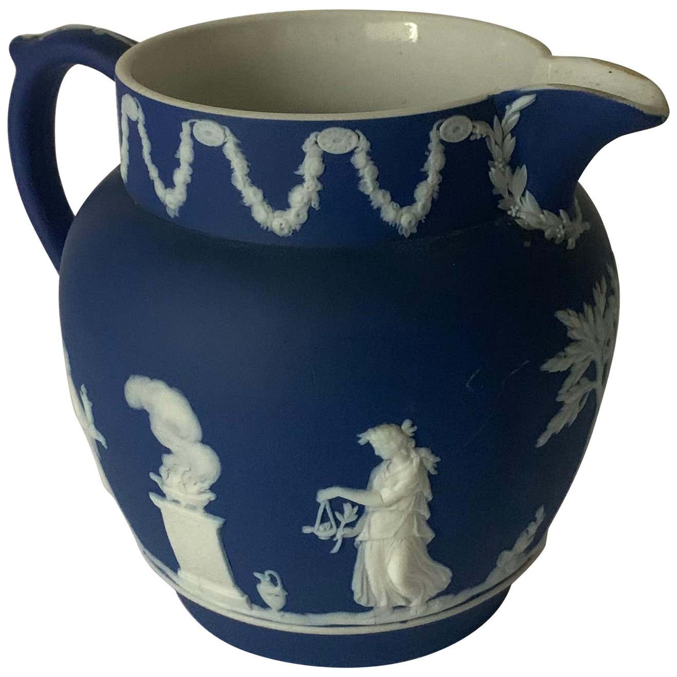 Wedgwood Dark Blue Jasperware Pitcher For Sale at 1stDibs dark blue
