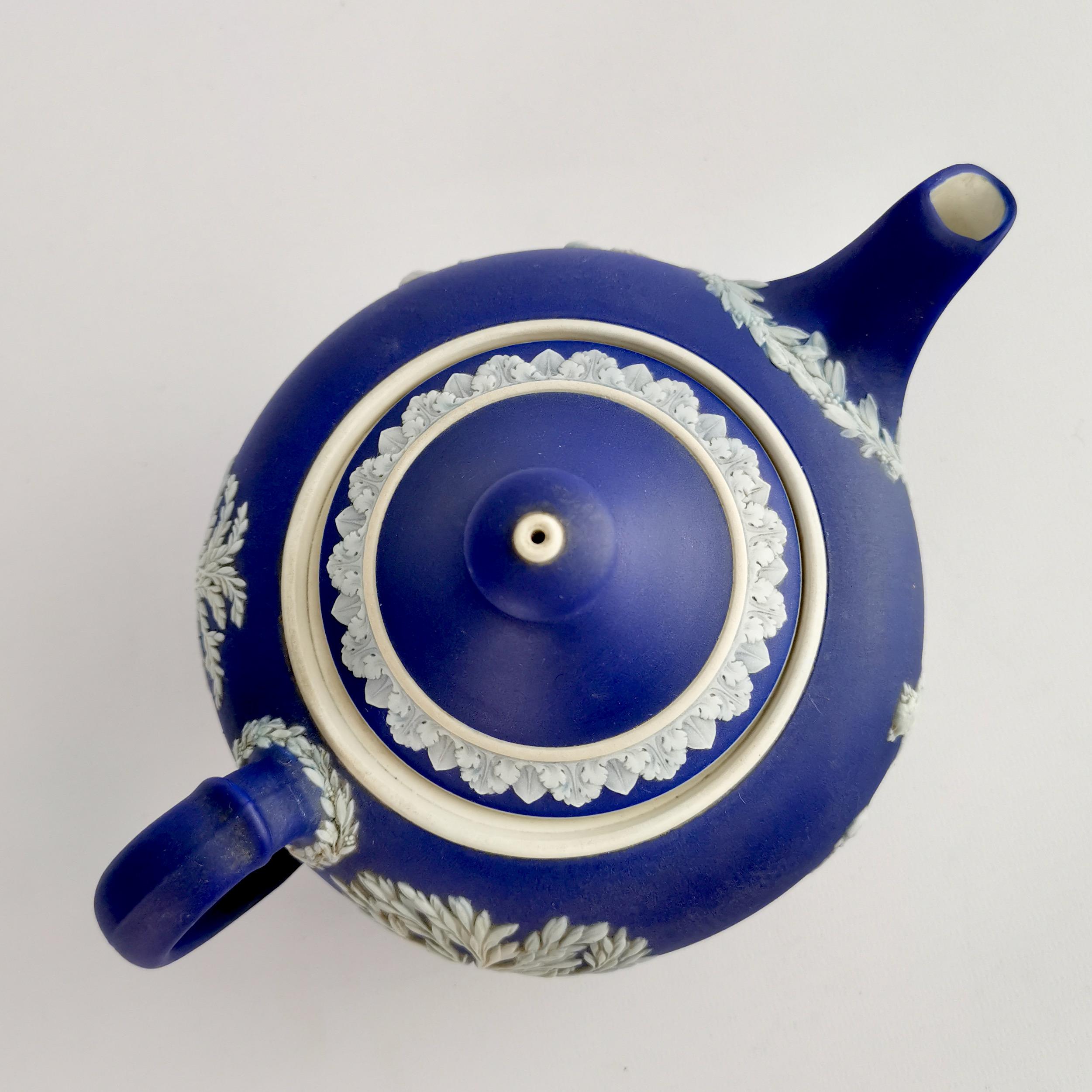 wedgwood teapot blue