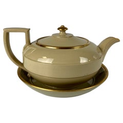 Wedgwood Drabware Teapot and Stand England, circa 1825