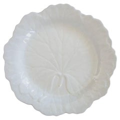 WEDGWOOD - Embossed Ceramic Grape Leaf Luncheon Plate - U.K. - Circa 1950's