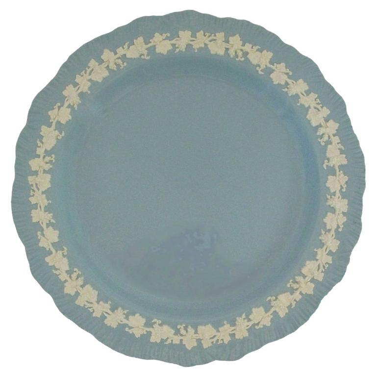Wedgwood, Embossed Queens Ware Round Platter, United Kingdom, circa 1950's For Sale