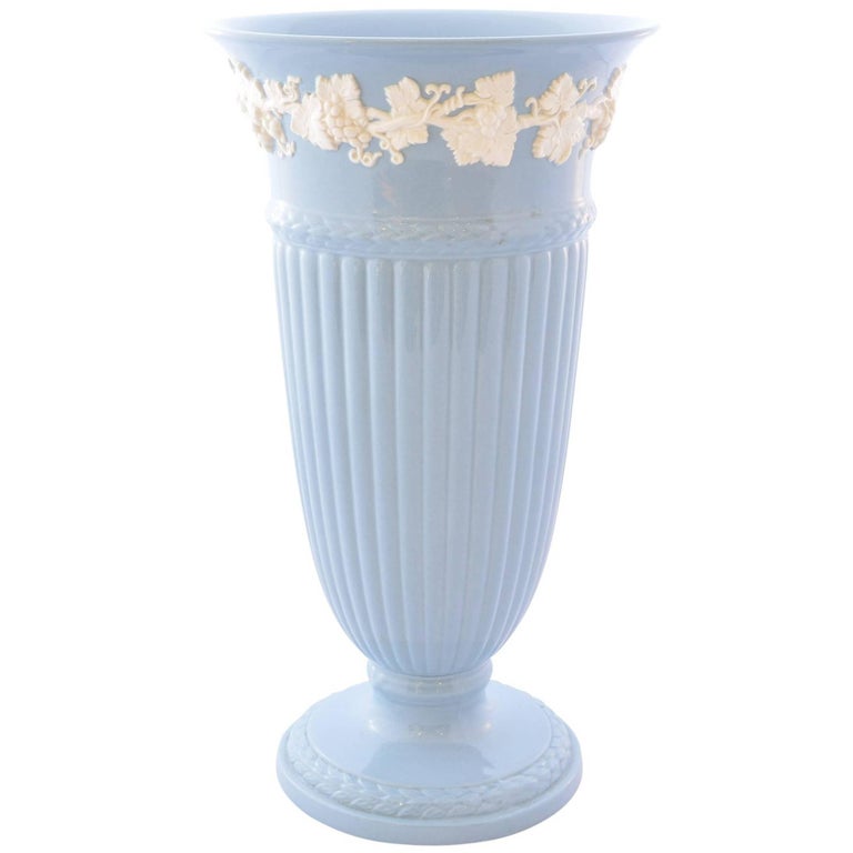 Wedgwood Embossed Queen's Ware Vase at 1stDibs