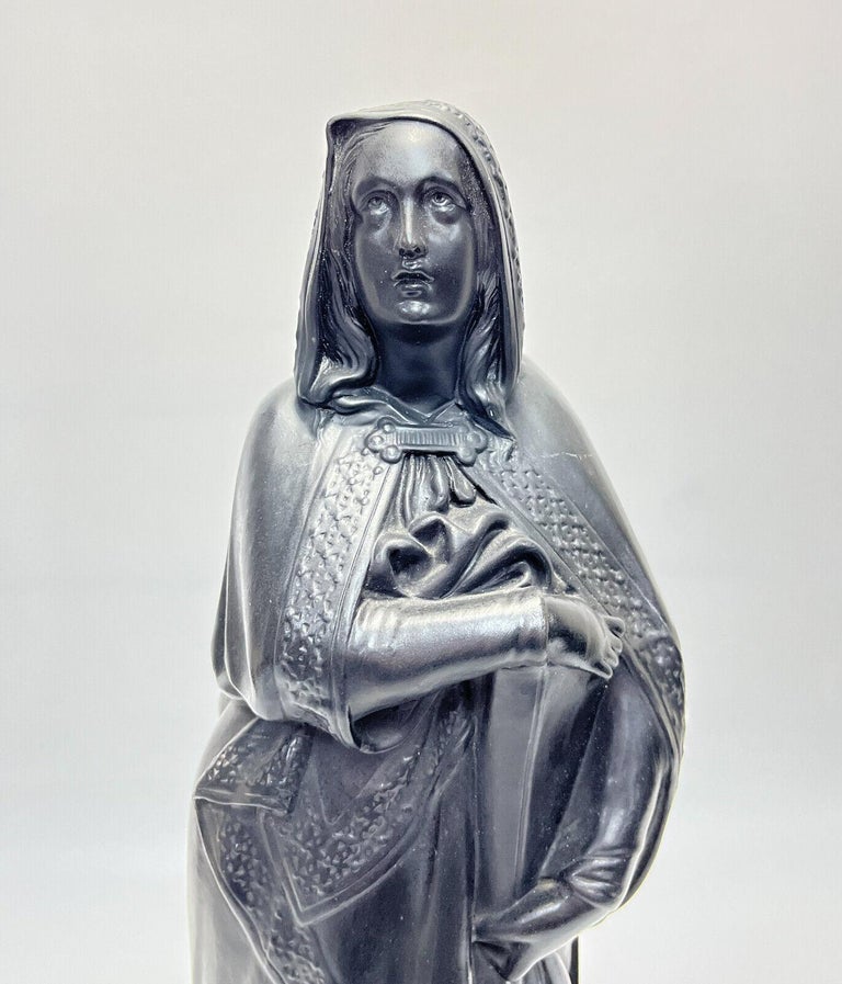 Wedgwood England Black Basalt Sculpture Figure of Faith, Late 19th