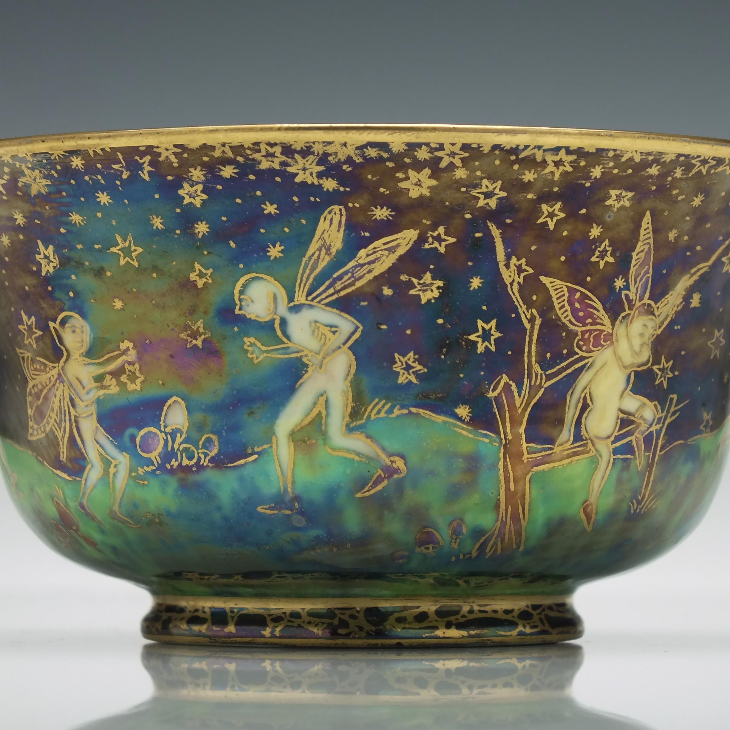 Wedgwood Fairyland Leapfrogging Fairies Lustre Cup, circa 1920 2