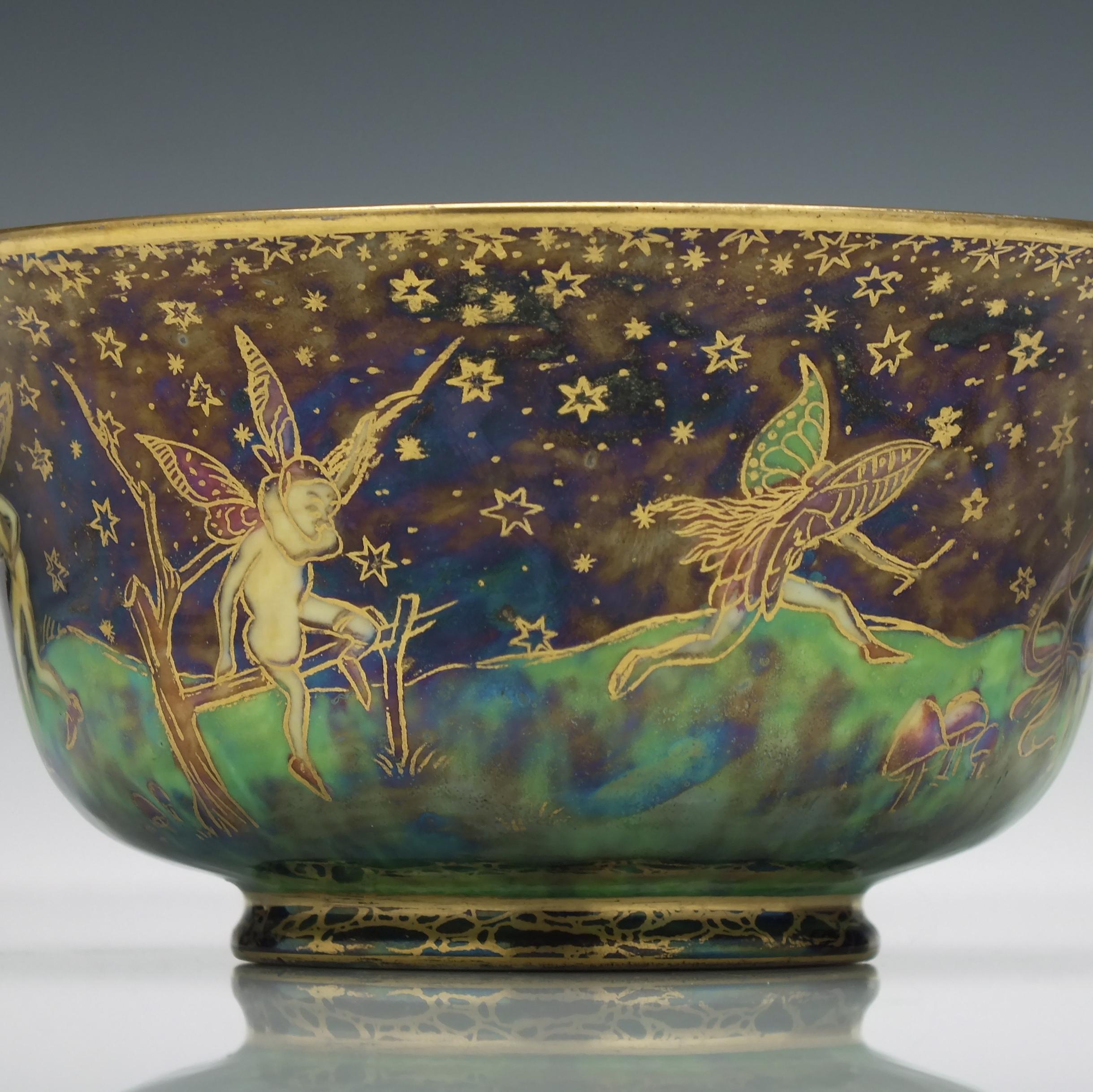 Wedgwood Fairyland Leapfrogging Fairies Lustre Cup, circa 1920 3