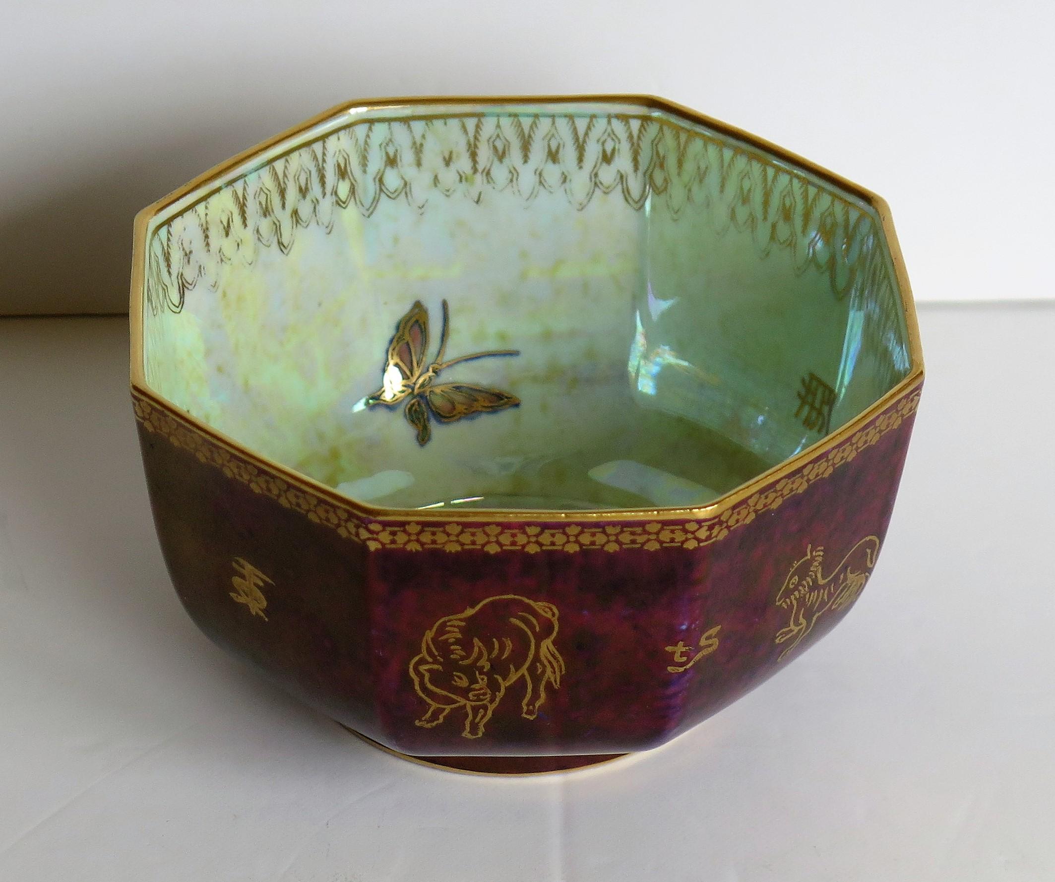 Art Deco Wedgwood Fairyland Lustre Bowl designed by Daisy Makeig-Jones Ptn Z4827, Ca 1925