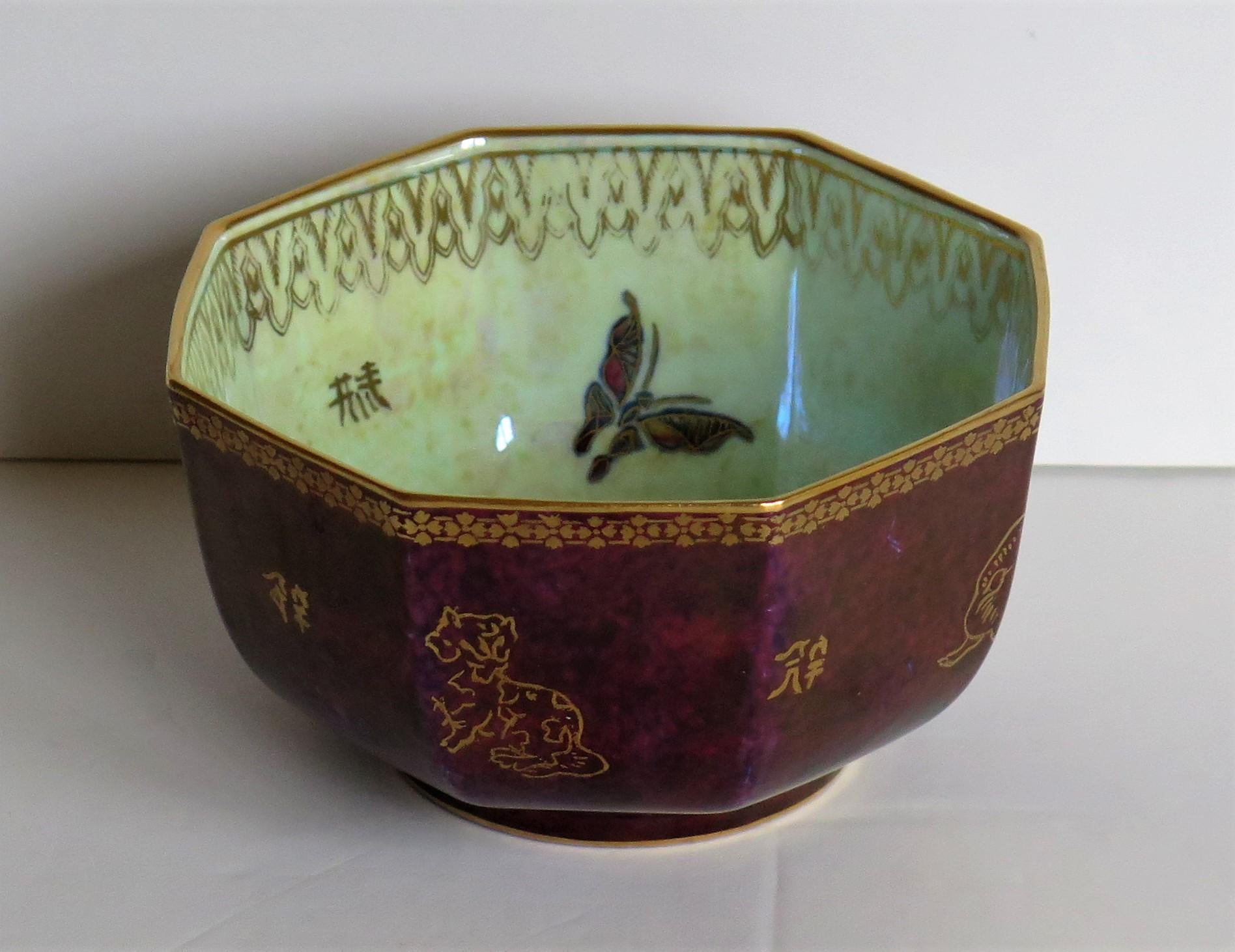 Wedgwood Fairyland Lustre Bowl designed by Daisy Makeig-Jones Ptn Z4827, Ca 1925 In Good Condition In Lincoln, Lincolnshire