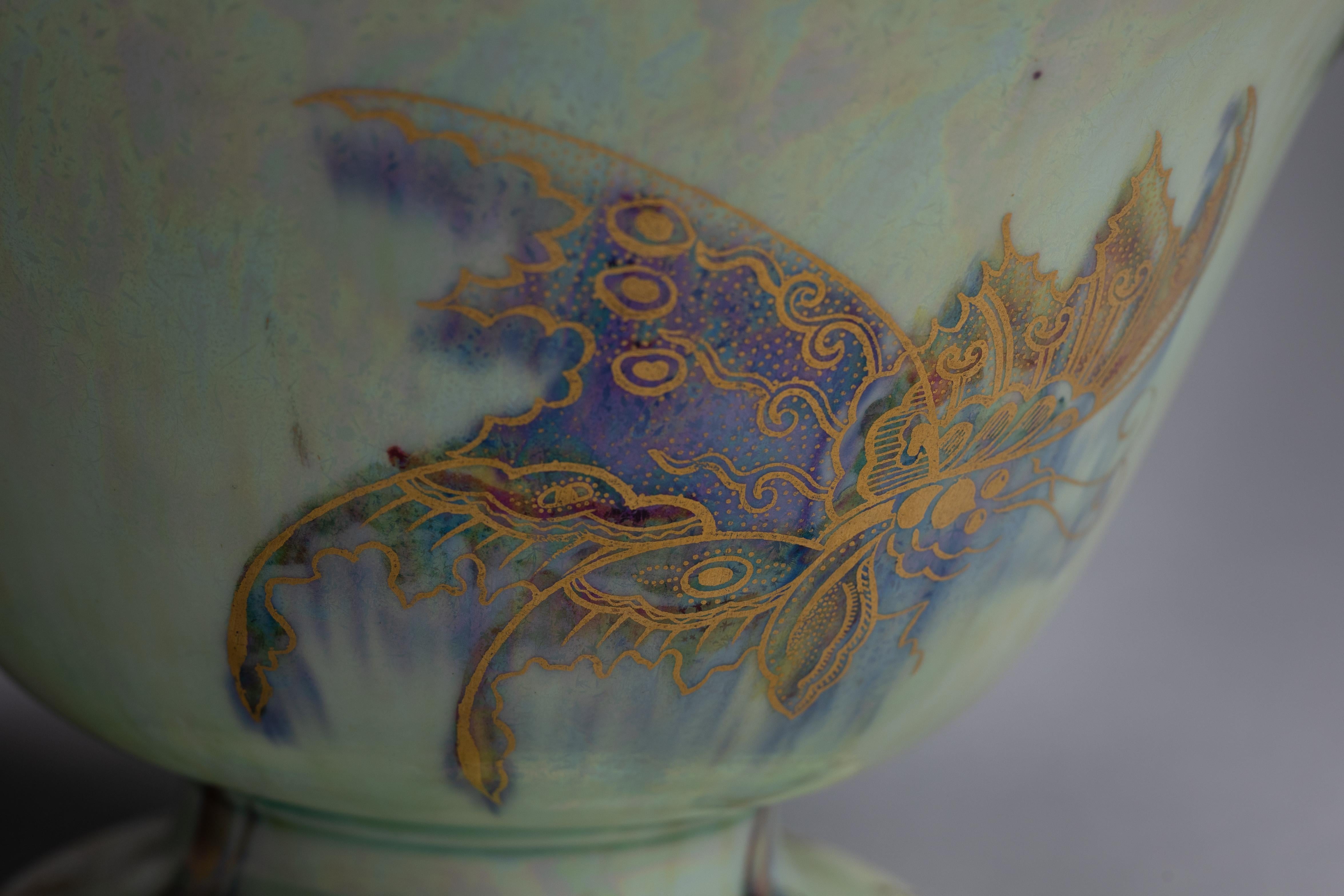 Early 20th Century Wedgwood Fairyland Lustre Butterfly Bowl For Sale