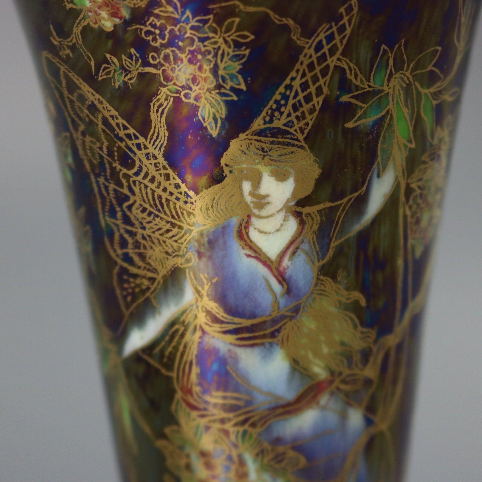 Wedgwood Fairyland Lustre Butterfly Women Trumpet Vase For Sale 6