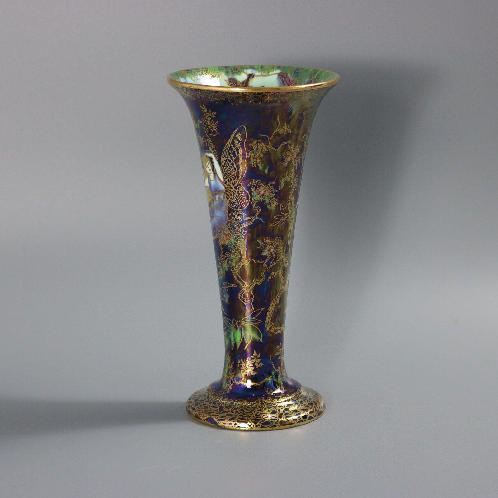 Wedgwood Fairyland Lustre Butterfly Women Trumpet Vase For Sale 1