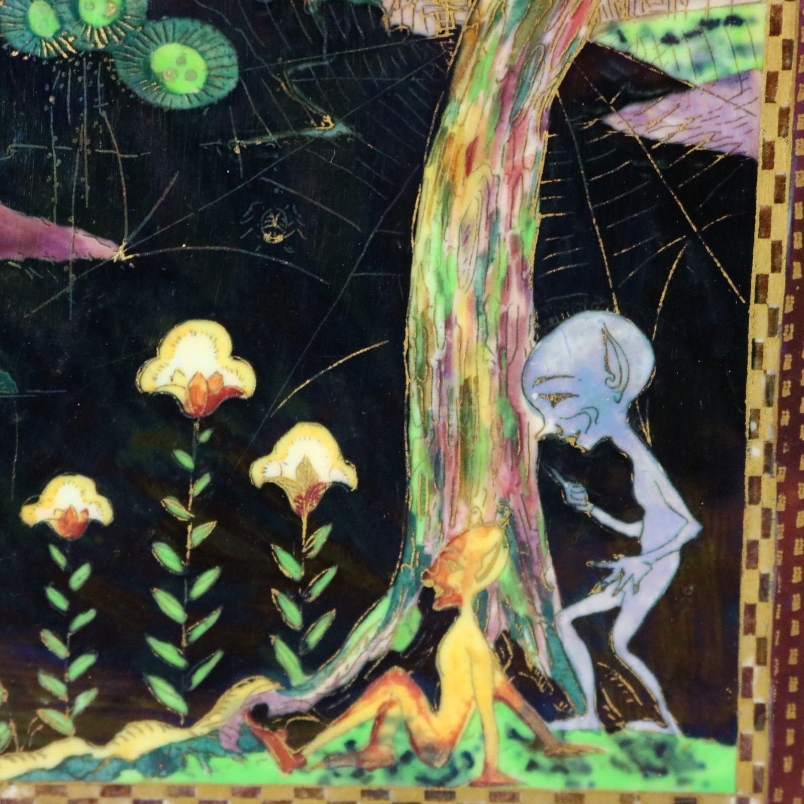 Fairyland Lustre „Elfen in einem Kiefernbaum“ Plakette von Wedgwood im Zustand „Gut“ im Angebot in Chelmsford, Essex