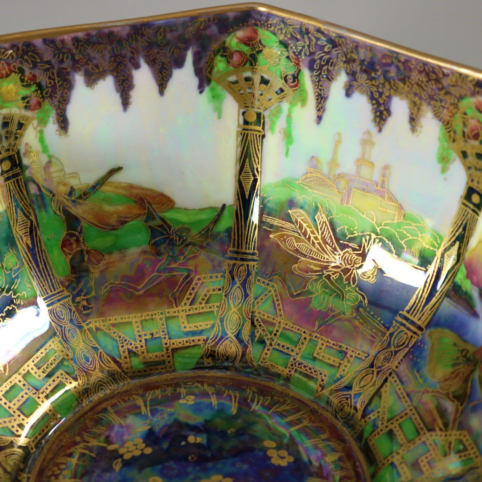 Porcelain Wedgwood Fairyland Lustre 'Geisha' Octagonal Bowl For Sale