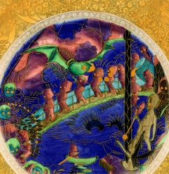 Wedgwood Fairyland Lustre Imps on a Bridge Plate