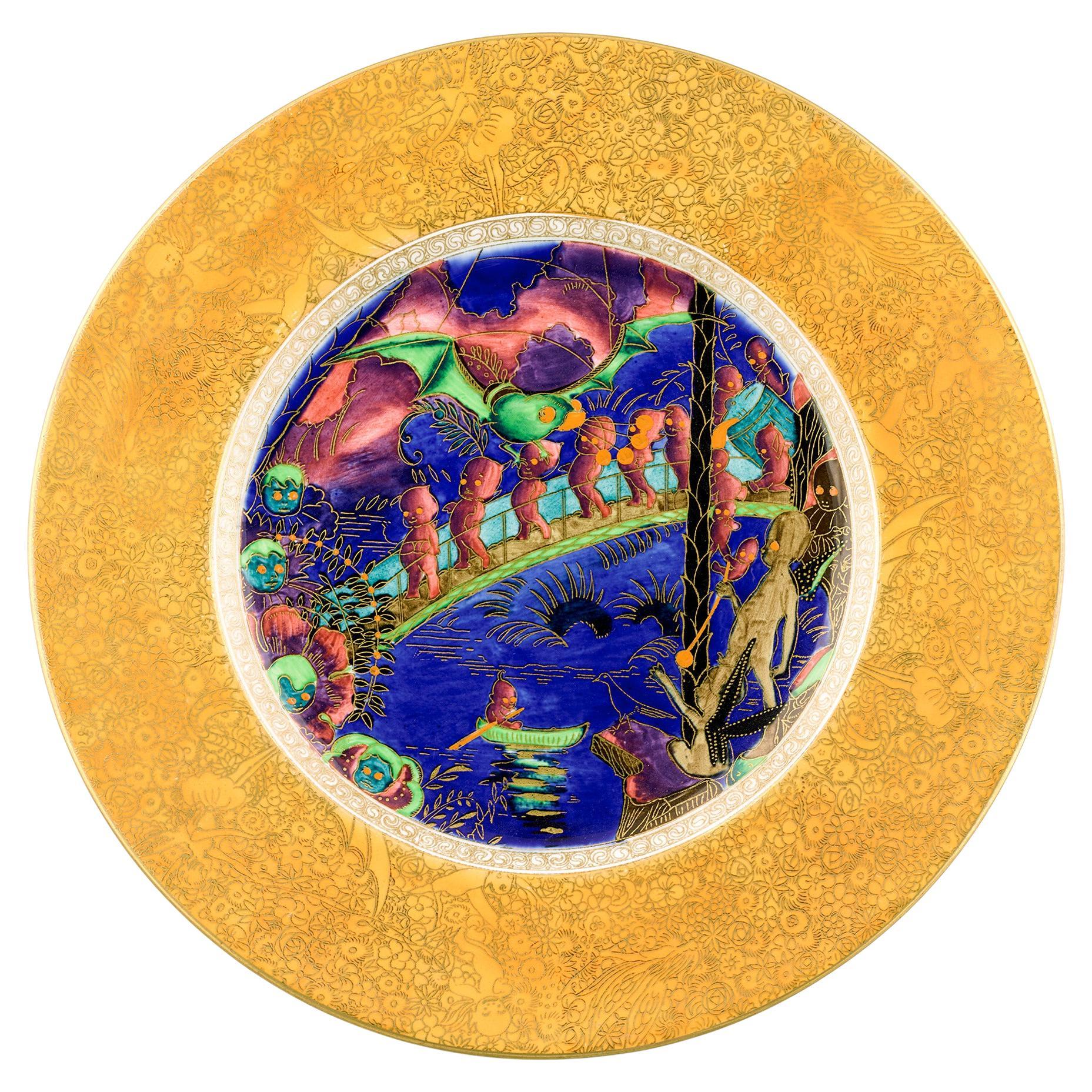 Wedgwood Fairyland Lustre Imps on a Bridge Plate im Angebot