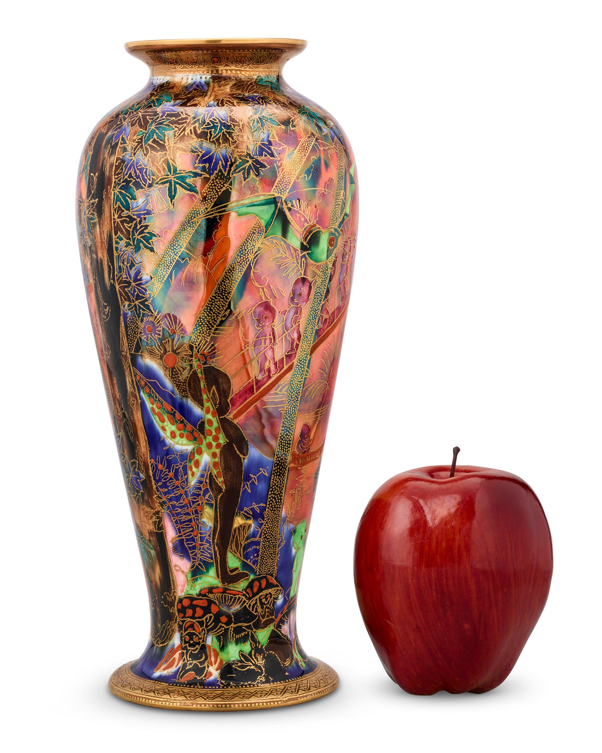 Vaso Wedgwood Fairyland Lustre Folletti su un Ponte In condizioni buone in vendita a New Orleans, LA