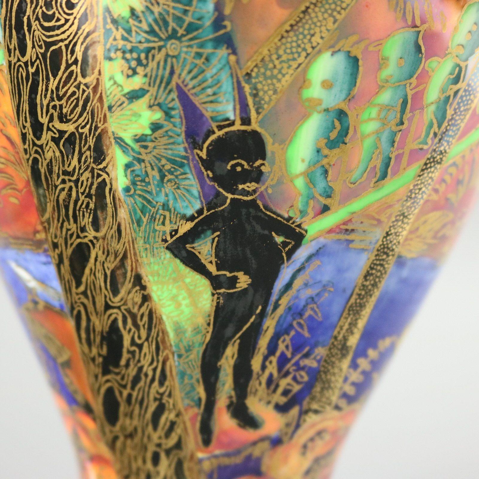 Wedgwood Fairyland Lustre Imps on Bridge Vase For Sale 7