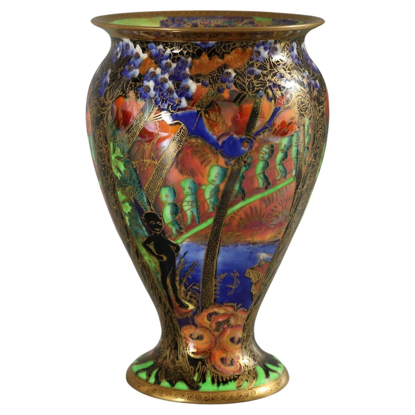 Wedgwood Fairyland Lustre Imps on Bridge Vase For Sale
