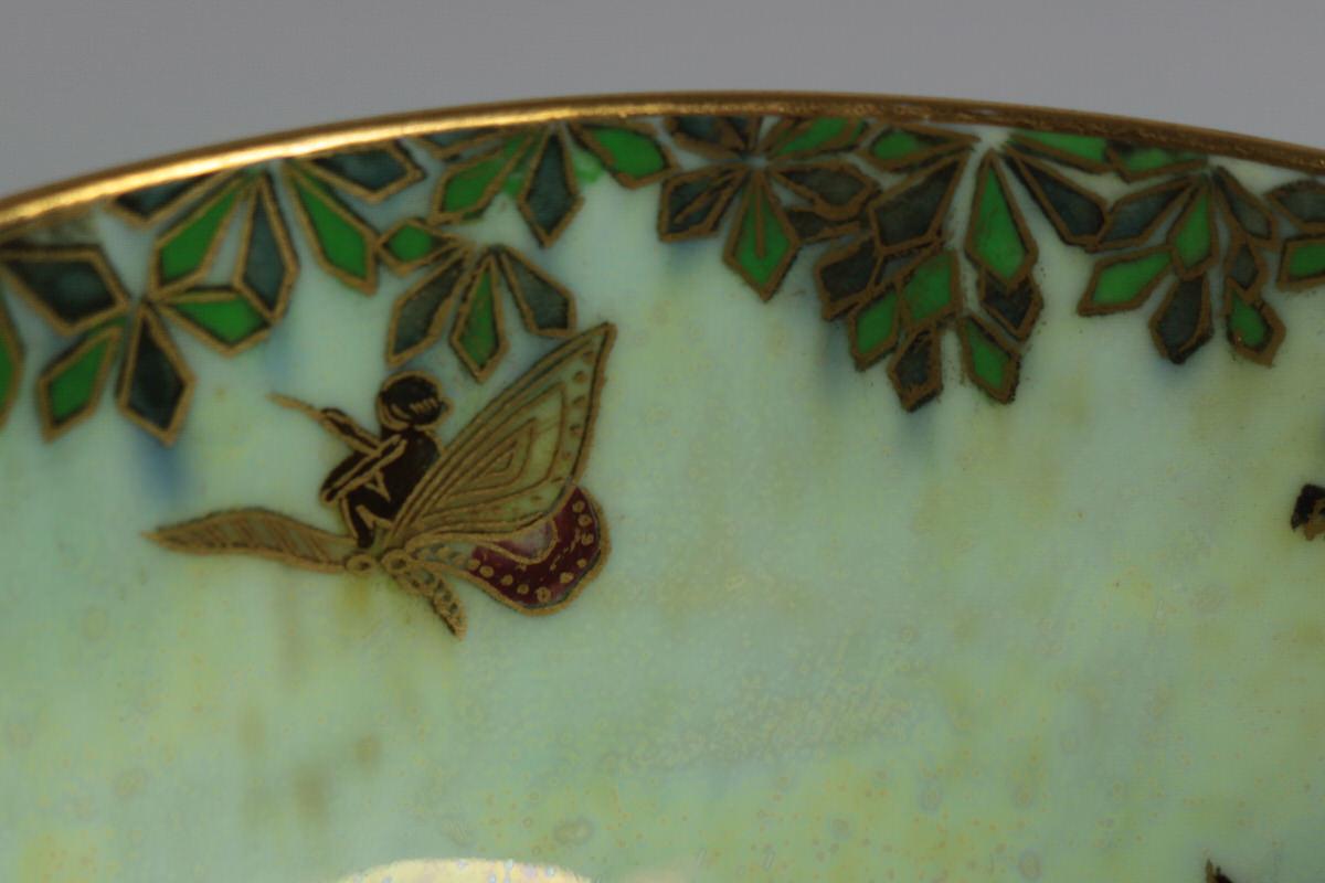 Early 20th Century Wedgwood Fairyland Lustre Leapfrogging Elves Imperial Bowl