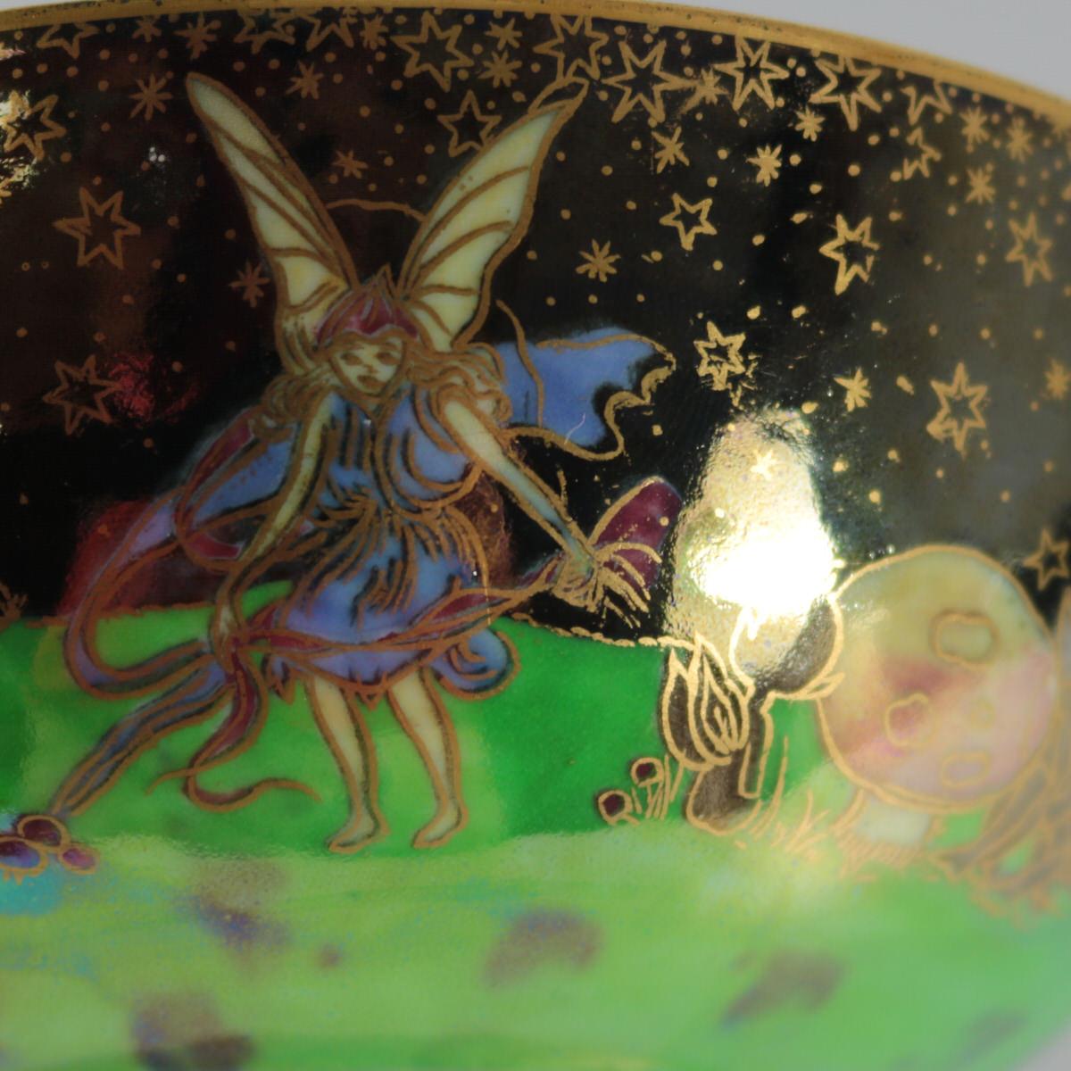 Ceramic Wedgwood Fairyland Lustre Leapfrogging Elves Imperial Bowl
