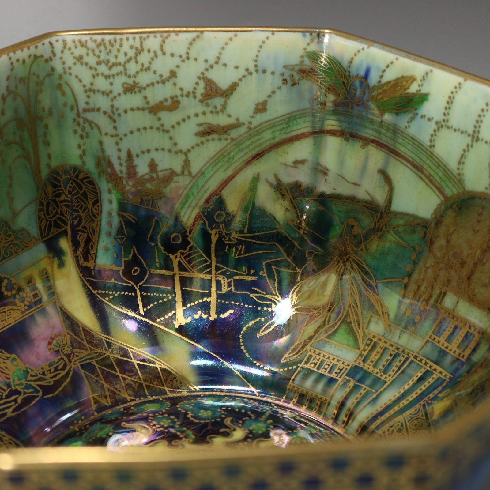 Wedgwood Fairyland Lustre Octagonal Dana Bowl In Good Condition For Sale In Chelmsford, Essex