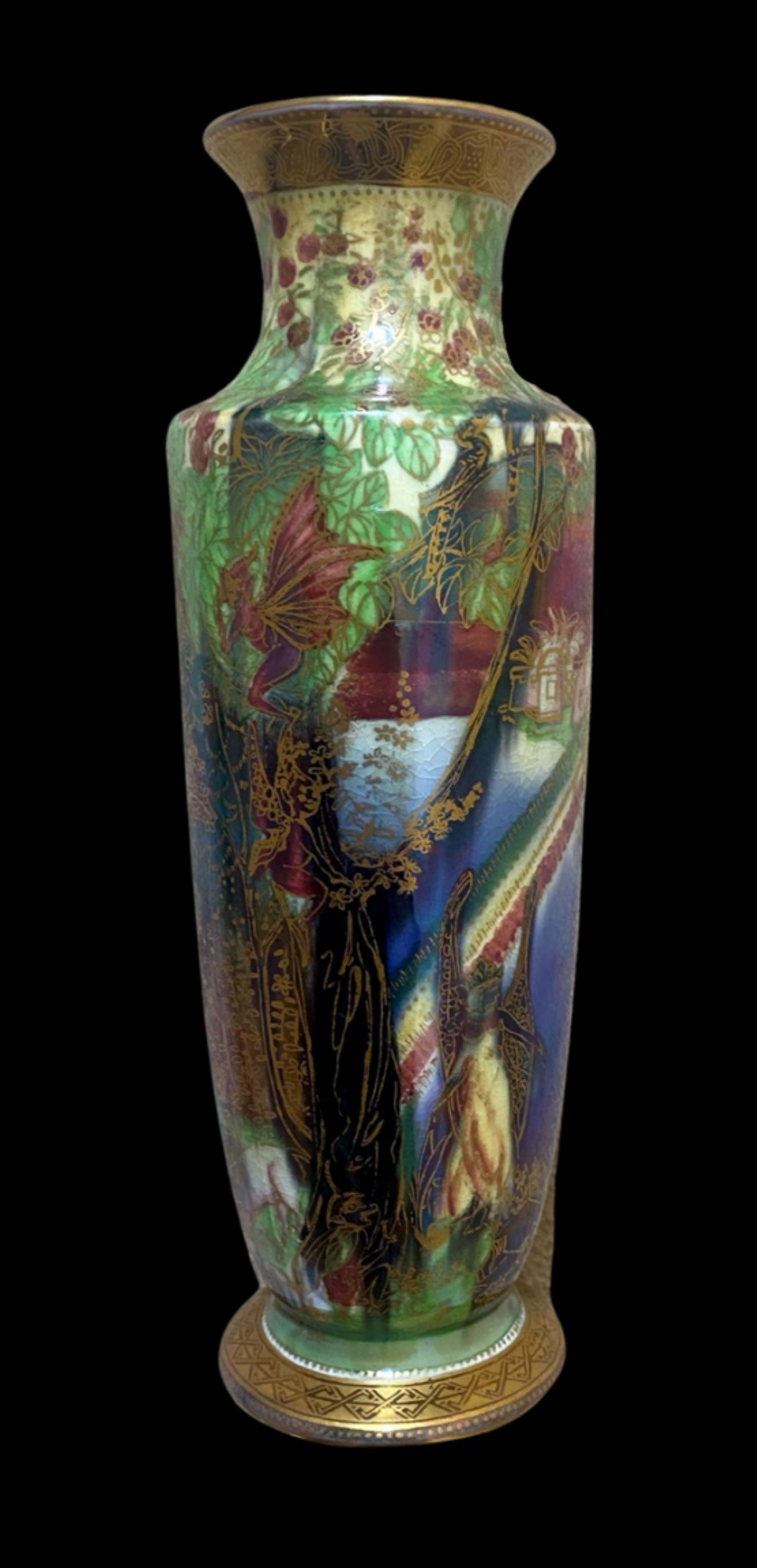 Art Deco Wedgwood Fairyland Lustre Vase For Sale