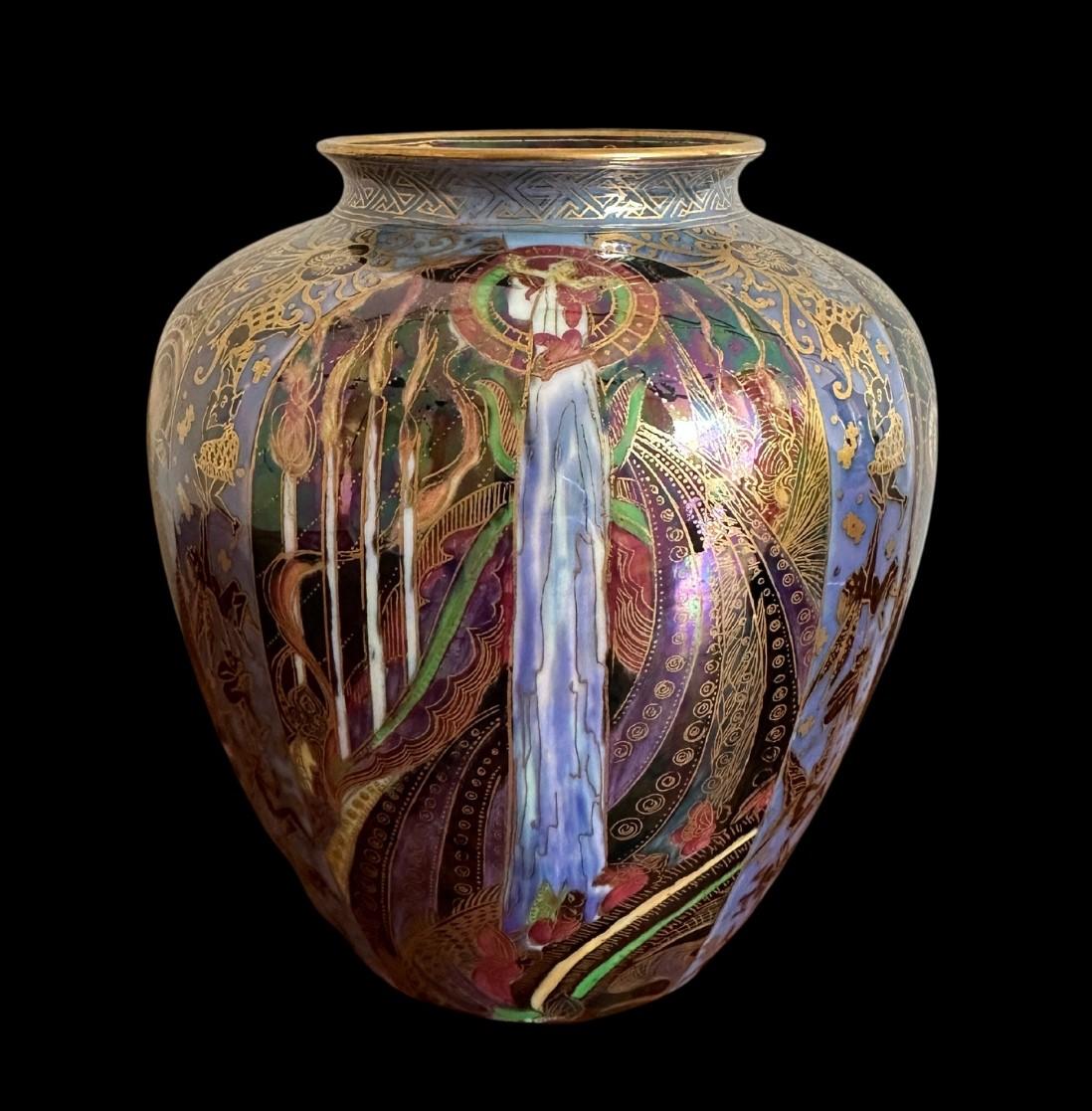 Early 20th Century Wedgwood Fairyland Lustre Vase For Sale