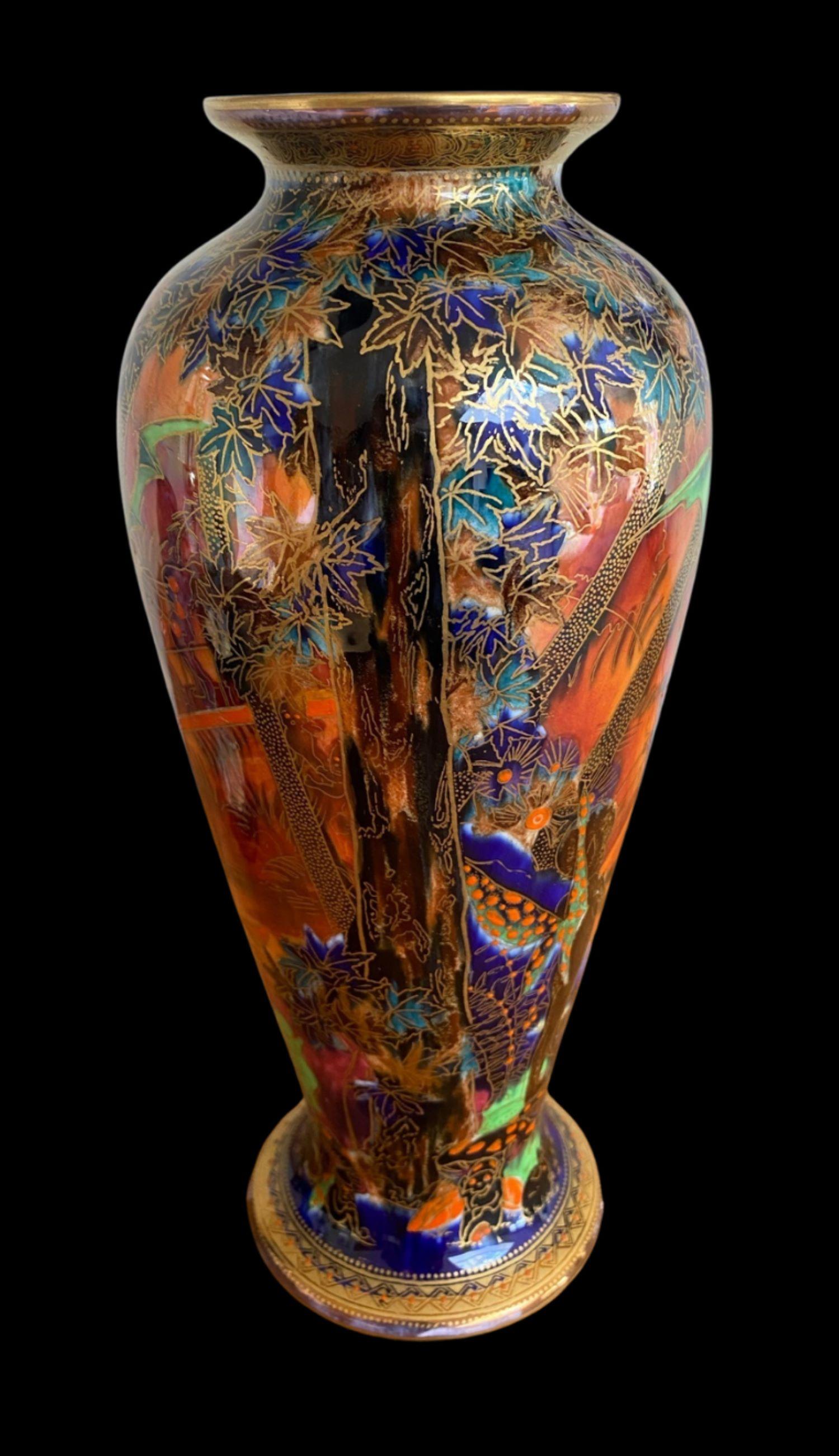 Art Deco Wedgwood Fairyland Lustre Vase For Sale