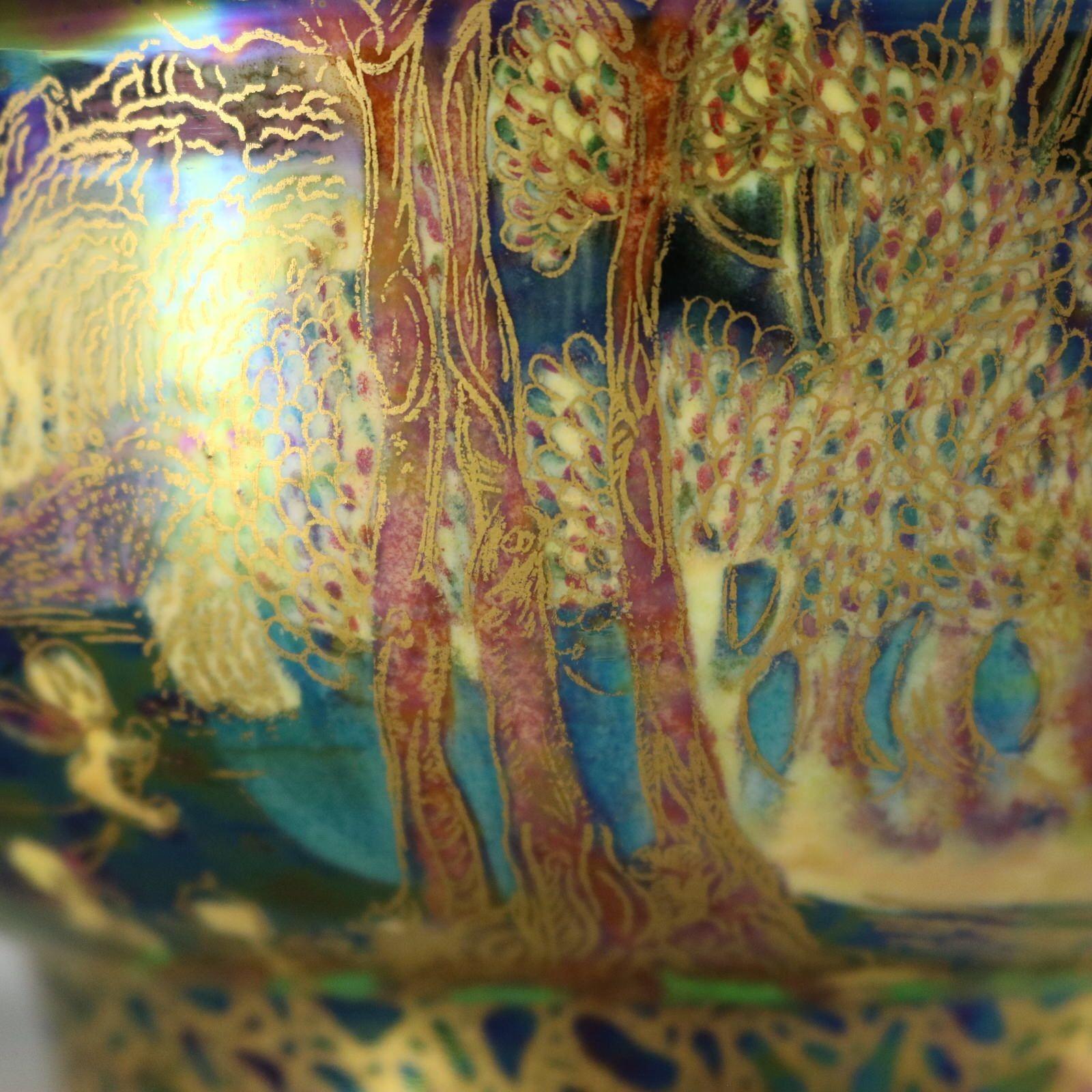 Wedgwood Fairyland Lustre Woodland Bridge K'ang Hsi Bowl 7