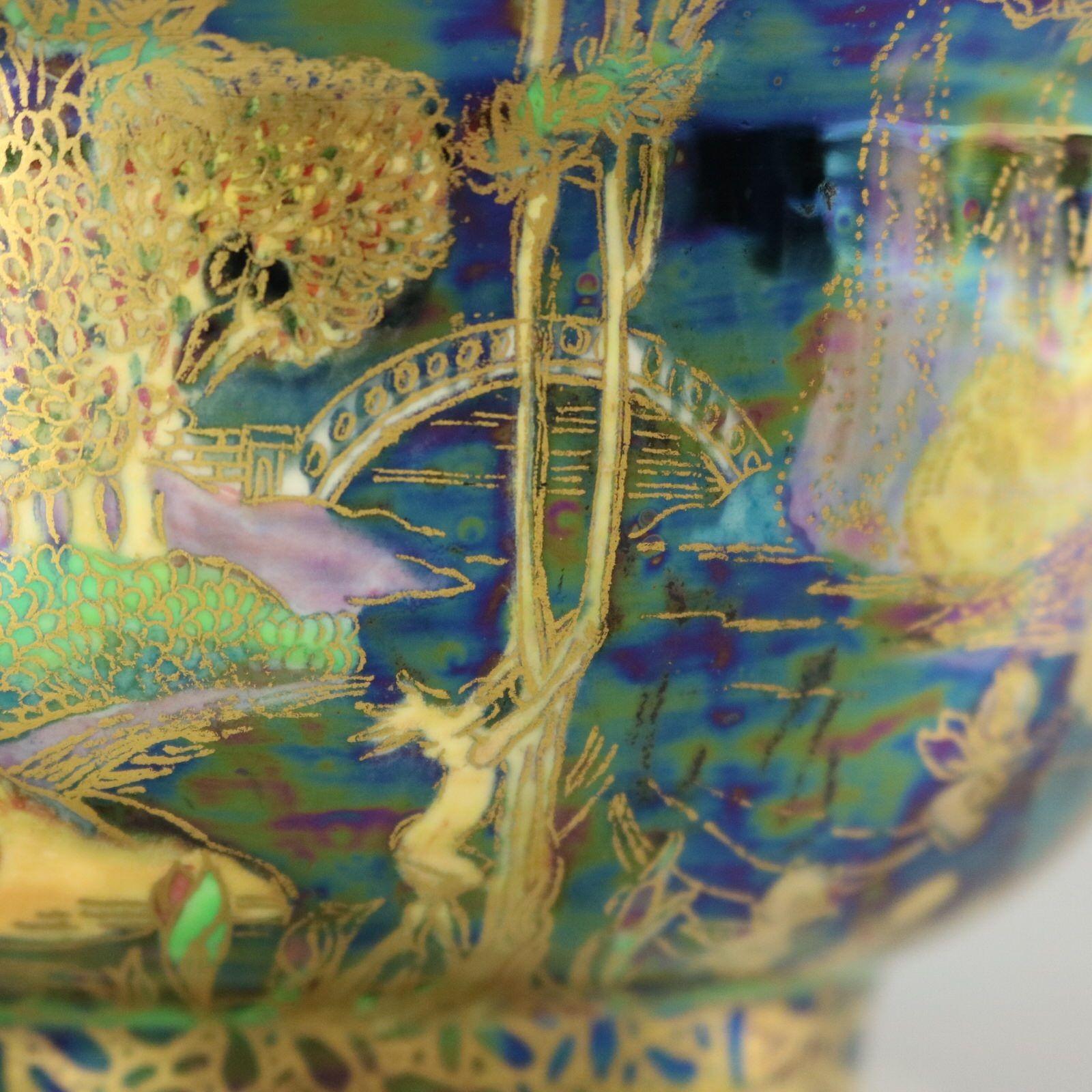 Wedgwood Fairyland Lustre Woodland Bridge K'ang Hsi Bowl 8
