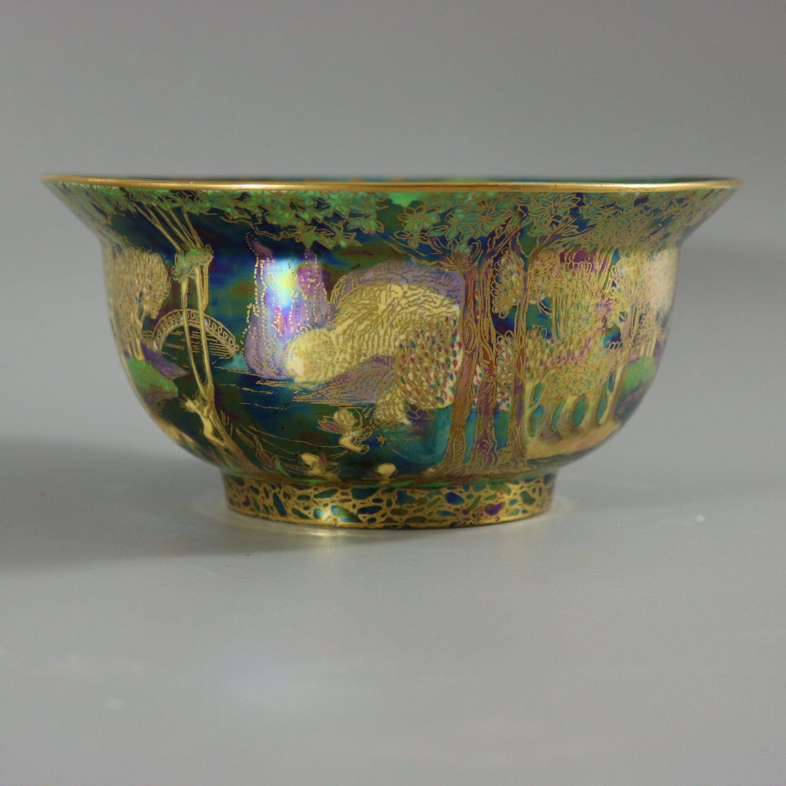 English Wedgwood Fairyland Lustre Woodland Bridge K'ang Hsi Bowl