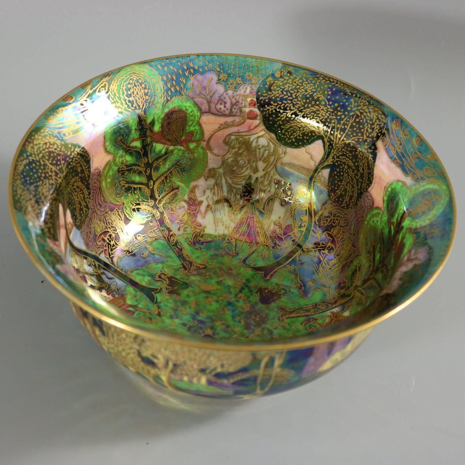 Early 20th Century Wedgwood Fairyland Lustre Woodland Bridge K'ang Hsi Bowl