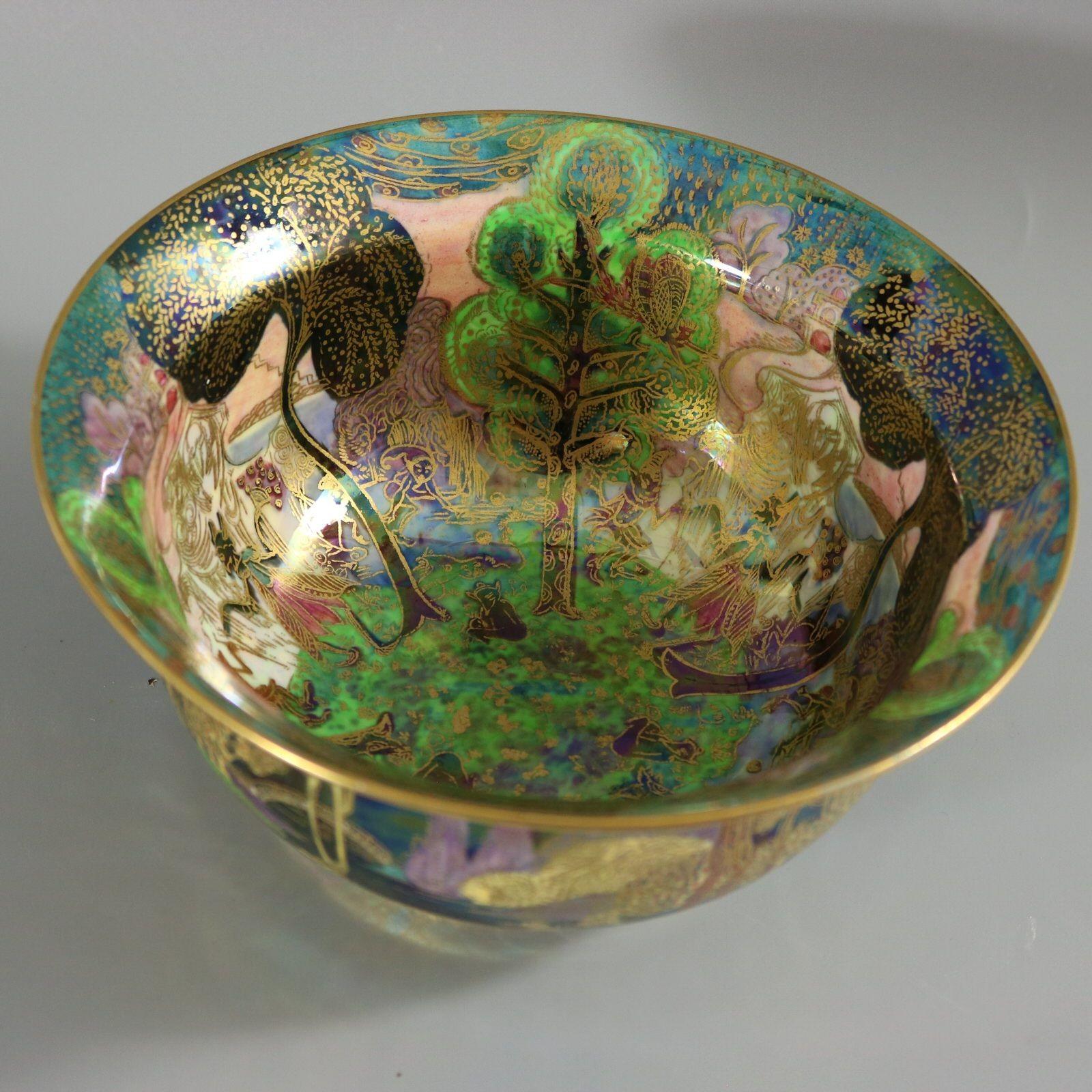 Pottery Wedgwood Fairyland Lustre Woodland Bridge K'ang Hsi Bowl