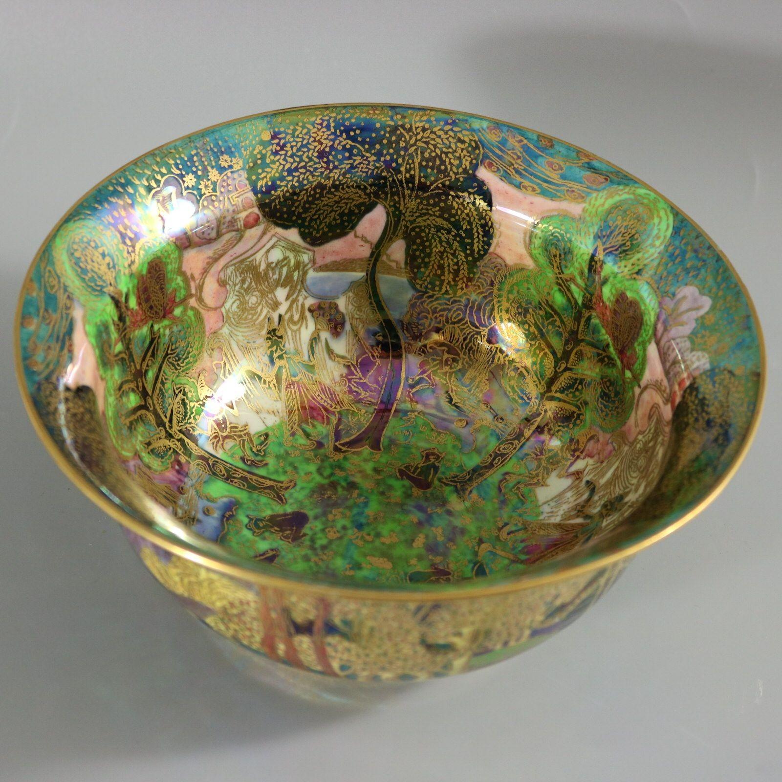Wedgwood Fairyland Lustre Woodland Bridge K'ang Hsi Bowl 1