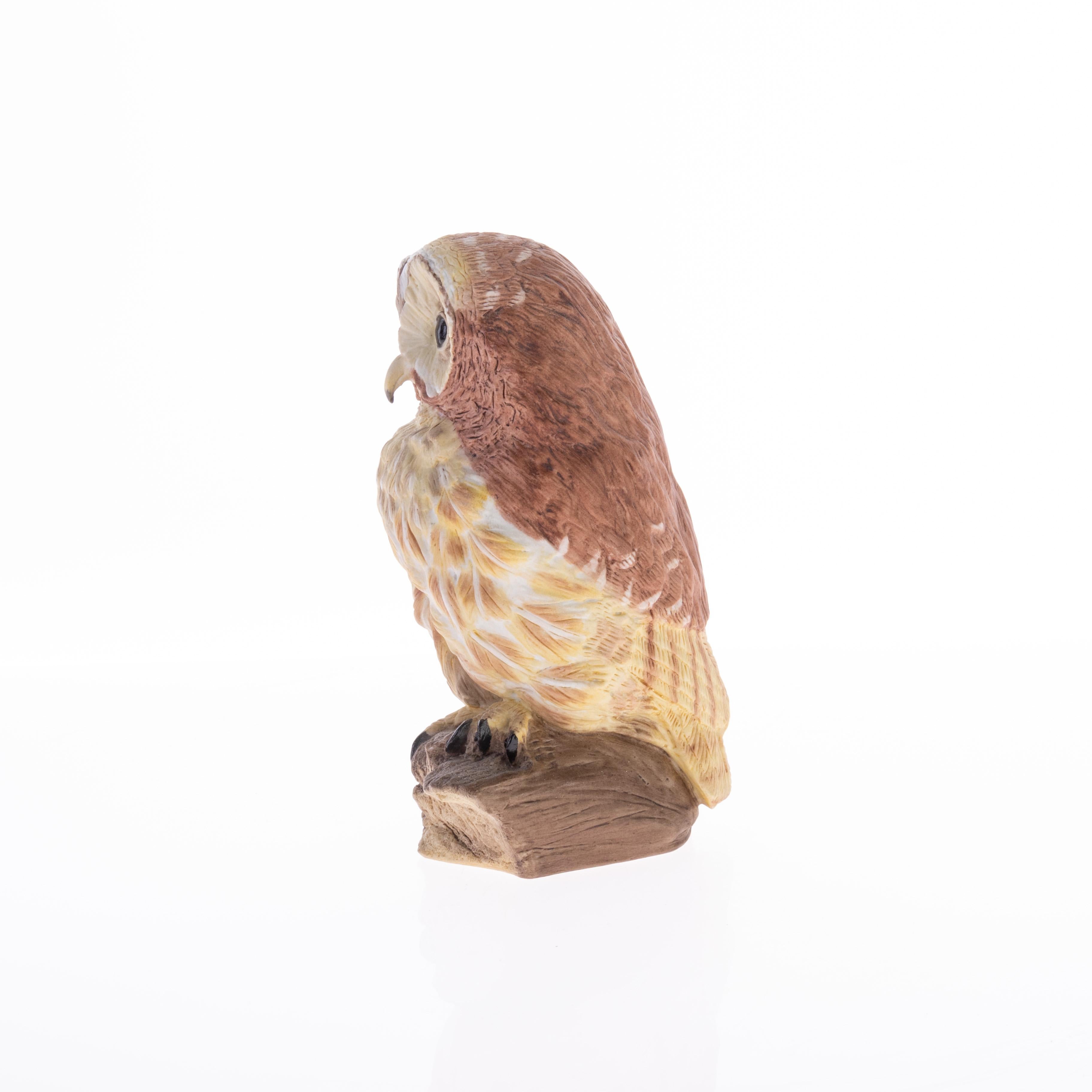Wedgwood Feines Porzellan Eule Animalier Figur Skulptur (20. Jahrhundert)