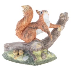 Wedgwood Fine Porcelain Red Squirrel Animalier Figure Sculpture