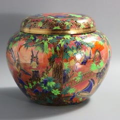 Wedgwood Flame Fairyland Lustre 'Fairy Slide' Covered Vase