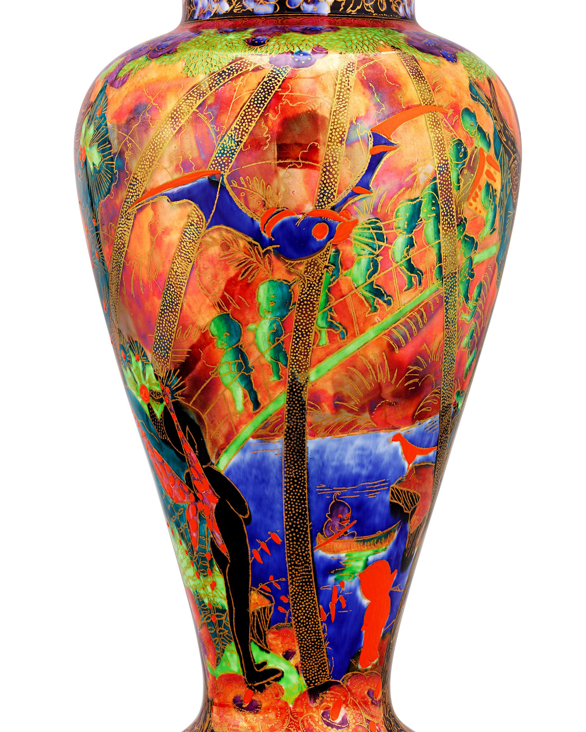English Wedgwood Flame Fairyland Lustre Vase