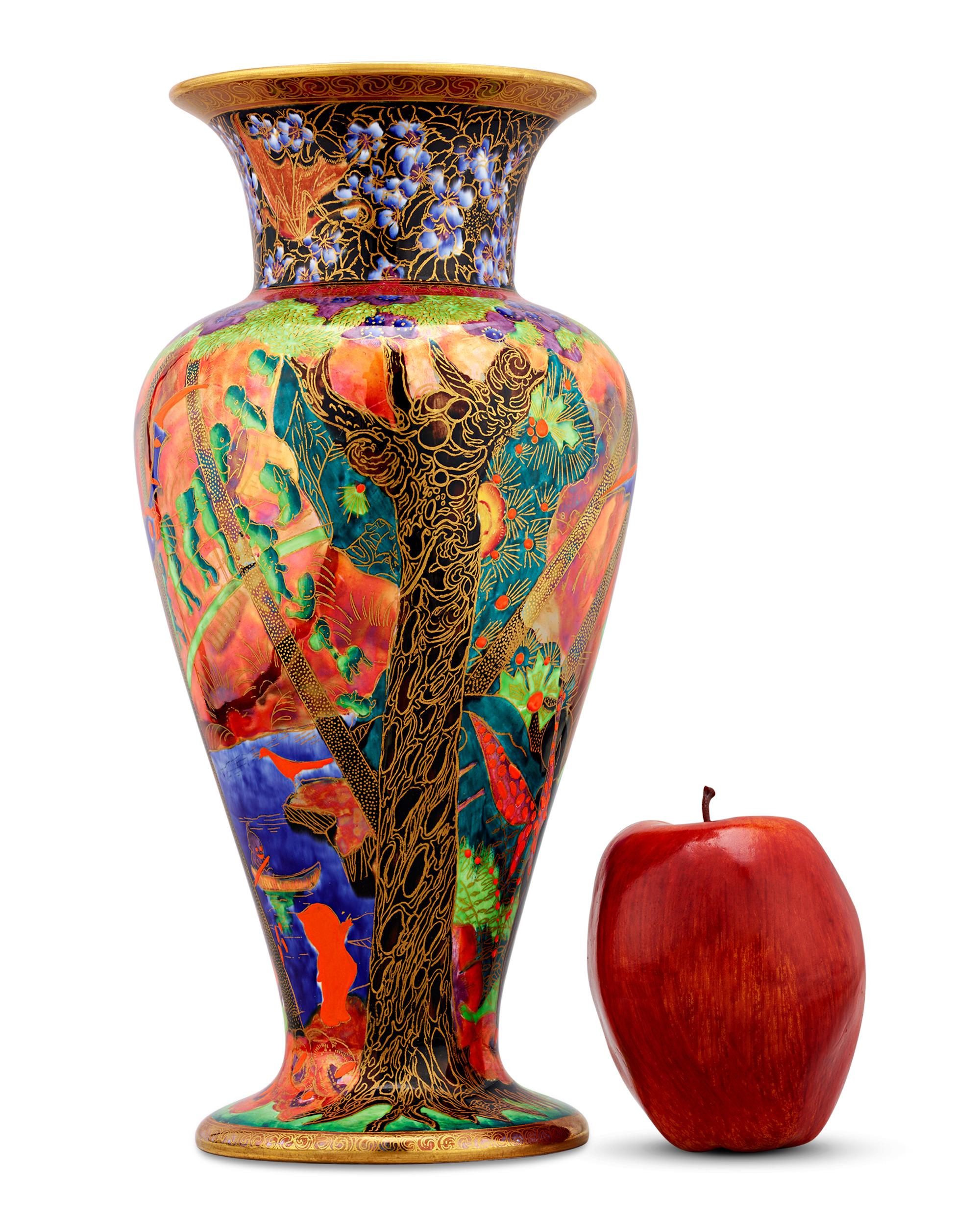 20th Century Wedgwood Flame Fairyland Lustre Vase