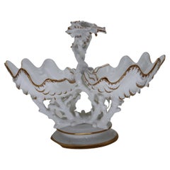 Centre de table coquille de palourde Wedgwood en porcelaine osseuse dorée