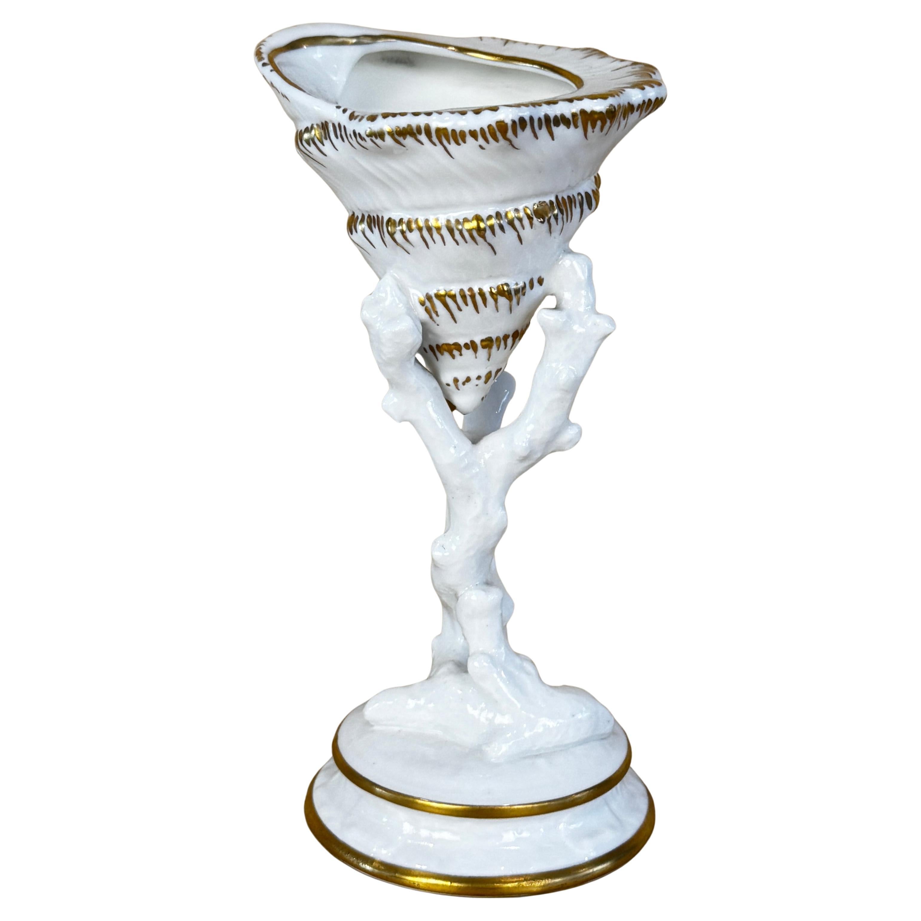 Wedgwood Gilt Porcelain Shell & Coral Decorative Bowl or Table Sculpture