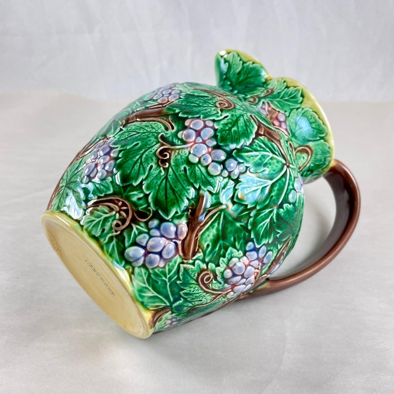 Wedgwood Grape Leaf Majolica Pitcher at 1stDibs | george vining