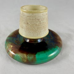 Wedgwood Green Tortoiseshell Glazed Majolica Match Striker, Dated Marked 1875
