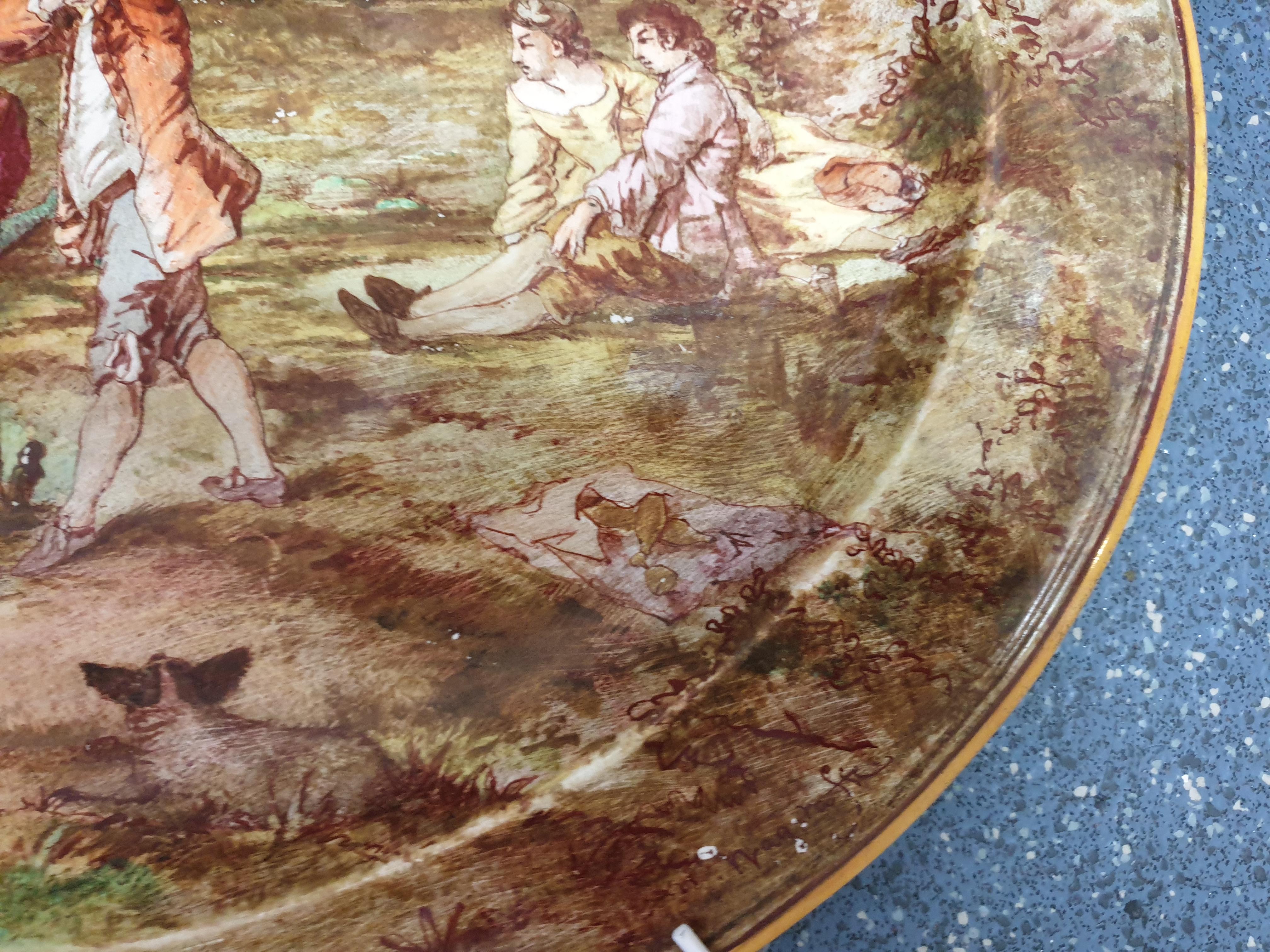 Wedgwood Handpainted Signed Platter  For Sale 2