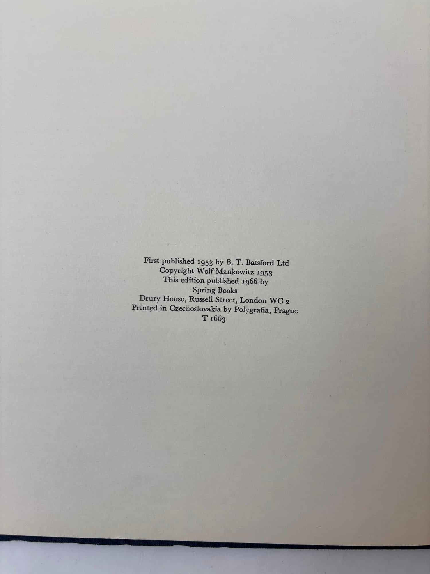 Wedgwood Hardcover-Hardcover 1966 von Wolf Mankowitz (Papier) im Angebot