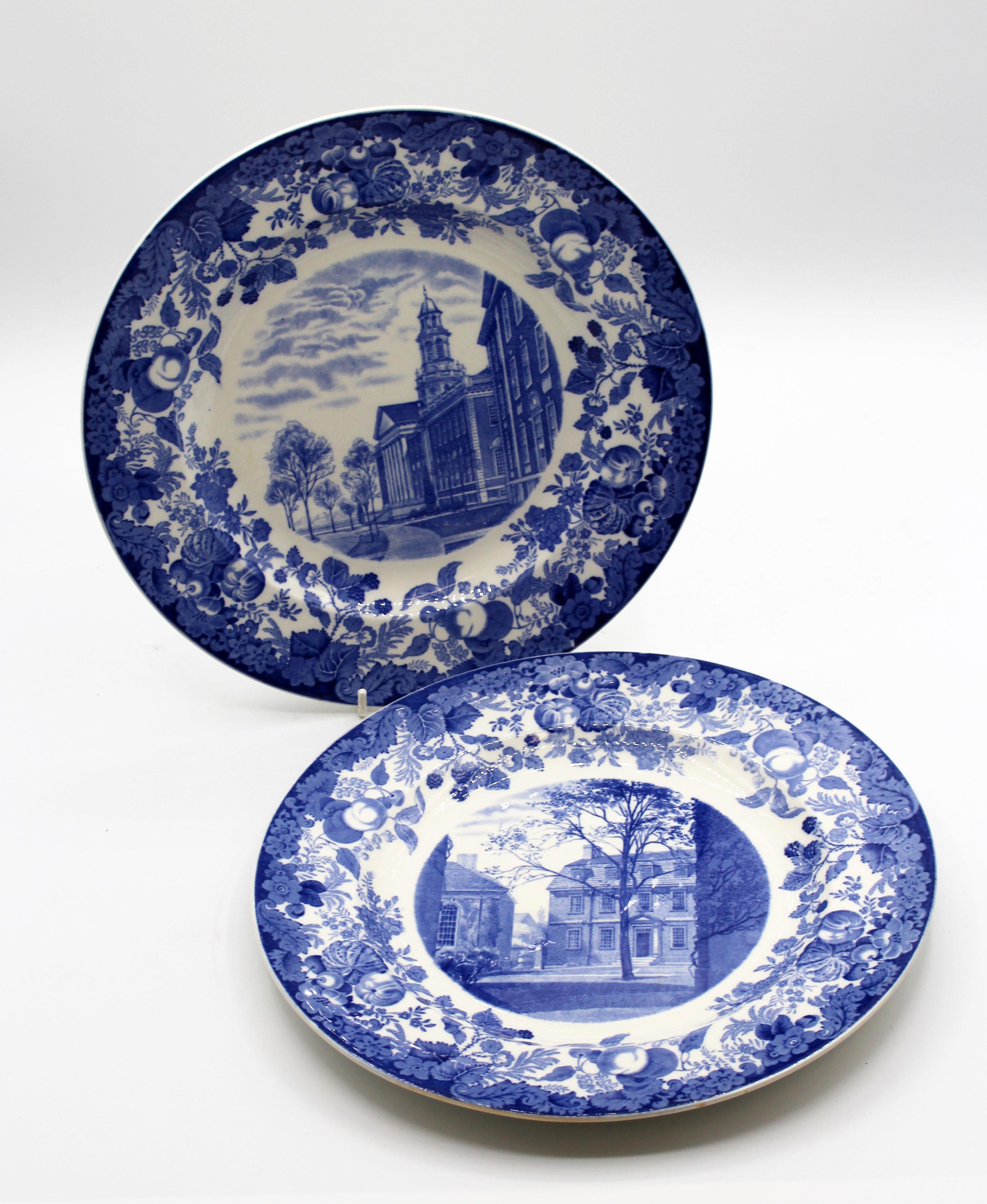 Mid-20th Century Wedgwood Harvard University Commemorative Plates, Set of 12