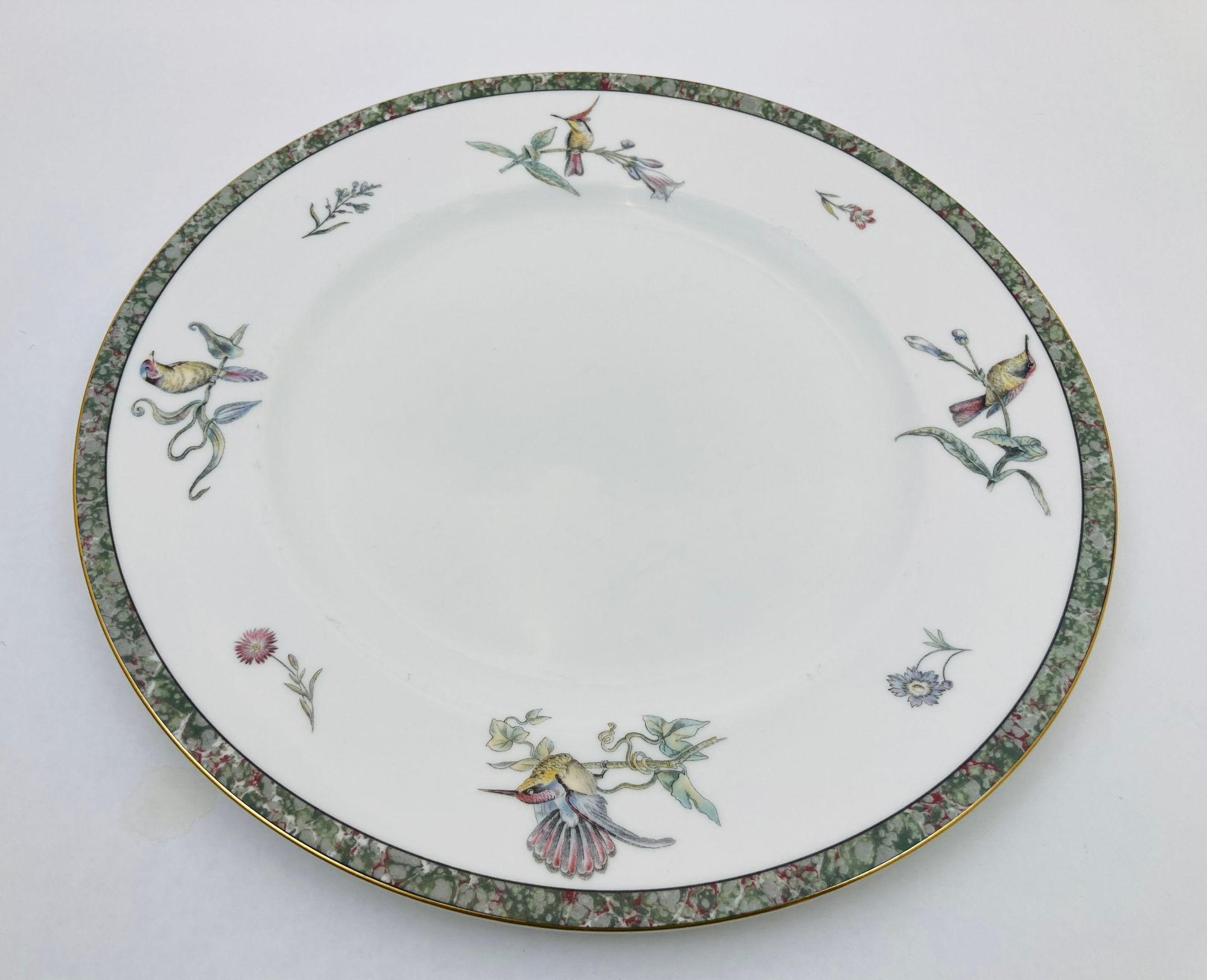 English Wedgwood Humming Birds Porcelain Plate Fine Bone China England For Sale
