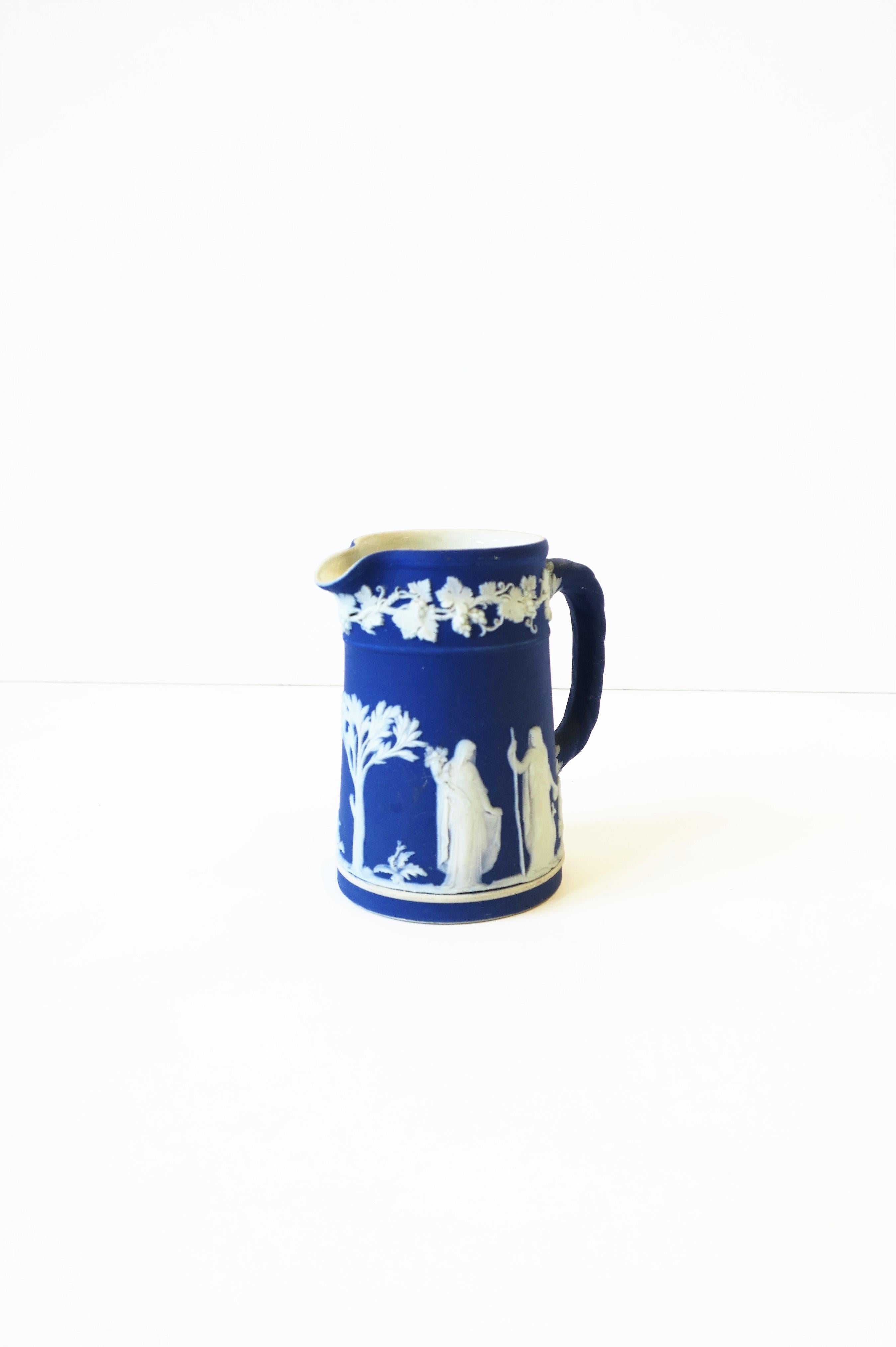 wedgwood pitcher blue