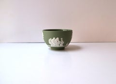 Wedgwood Jasperware Bowl Sage Green and White in the Neoclassical Style